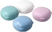 Small Bar Soap Holder With Lid - 4Pcs Mini Travel Container, Dish Box Case for Soap