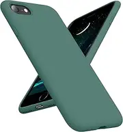 OTOFLY iPhone SE/8/7 Case, Ultra Slim Fit Silicone Bumper Case with Full Body Protection, Anti-Scratch & Shockproof, Pine Green