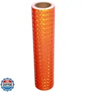 tuyrchu Orange Reflective Tape 10 inch X 10 feet, Outdoor Waterproof High Vis
