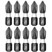 5/10PCS Tungsten Steel Electric Screwdriver Head Set High Hardness Magnetic Cross Head S2 Alloy Bits Nickel Plated Rust