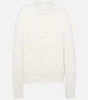 [Givenchy] Givenchy 4G wool and cashmere sweater AU 12 white