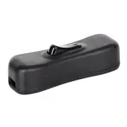 Inline Switch Power Lead Rocker, Black, for Lamp Cord Mains Extension Cable Electrical Light Switches LED DC 12V 24V AC 240V 4X4 Boat RV Truck