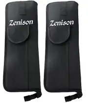 Set of 2 - Zenison DRUM STICK BAGS Padded Zippered Carry Handle Mallets Sticks