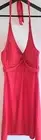 Athleta Womens Size 34D/DD Halter Built In Bra Beach Sundress Red NWT