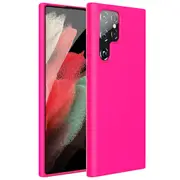 ZUSLAB Galaxy S22 Ultra Case 5G Nano Silicone Shockproof Gel Rubber Bumper Protective Cover for Samsung 2022 - Hot Pink