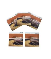 D'Addario Guitar Strings 5 Sets EJ42 Resophonic Phosphor Bronze Acoustic