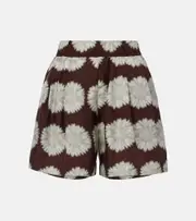 [Asceno] Asceno Zurich printed silk twill shorts AU 16 brown
