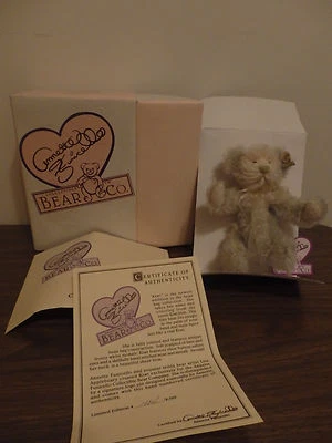 Annette Funicello Kiwi Bean Bag Collection Mohair Bear COA #1664 of #2500! NIB!