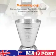 Stainless Steel 75ml Measure Cup ml/oz/Tbsp Cocktail Tool Mixed Drink Bar Jigger