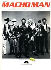 THE VILLAGE PEOPLE MACHO MAN SHEET MUSIC PIANO/VOCAL/GUITAR/CHORDS 1978 RARE NEW
