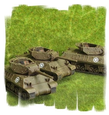 Painted! - US M10 Wolverine Platoon (3 vehicles) 15mm WW2 Flames of War