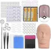 False Eyelashes Ex ion Practice Exercise Set Mannequin Head Kit Lash Ex ion Kit for Eyelash Graft Training VCXN