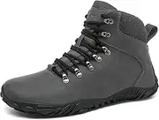 [Ulogu] Winter Barefoot Boots Mens Waterproof Walking Boots Non-Slip Warm Outdoor Snow Boots