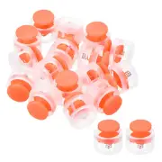 16Pcs 0.6" Dia Cord Locks Double Hole Stopper Fluorescent Orange
