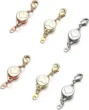 Zpsolution Locking Magnetic Bracelet Clasps Magnetic Necklace Extenders Easy On and Quick Release Necklace Clasps for Arthritis