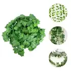 6 Pcs Artificial Rattan Leaves Fake with Decorations Vines Green