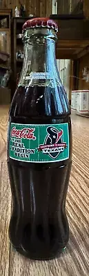COCA-COLA COKE 8oz Bottle * HOUSTON TEXANS * Let the Real Tradition Begin * 2002