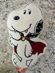 Peanuts Snoopy Halloween Vampire Dracula Sherpa 17" Plush Character Pillow NEW