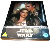 Star Wars: Attack of the Clones - New 4K Ultra HD Blu-Ray - Steelbook Edition