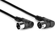 Hosa Right-Angle 5-pin DIN to Same MIDI Cable, 5 Feet