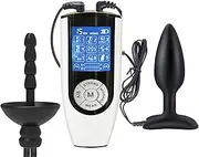 Silicone Electric Shock Bullet Anal Plug Massage Training Sex Toy Men's Bead Urethra Plug Masturbator Electric Shock Set Suitable for Advanced Players