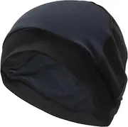 X AUTOHAUX Cycling Hat Sweat Wicking, Breathable Helmet Liner Polyester Mesh, Spandex Fabric Black,Navy 25x14cm/9.84"x5.51" 1 Pcs