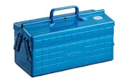 TOYO STEEL 2-Tier Tool Box ST-350B Blue Openable door Storage Case 350x160x215mm
