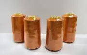 Perial Co 4 Cones of Polyester Threads for Sewing Quilting Serger Normal Orange