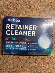 Lifebox Essentials.RETAINER CLEANER Deep Cleansing Tablets.Extra Strength.36 Tab