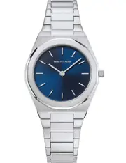 Bering 19632-707 Blue Dial Silver Stainless Steel Womens Watch