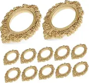 Kichvoe 12pcs Vintage Compact Resin Photo Frames for DIY Jewelry Decor Elegant Picture Frames for Crafting and Phone Case Accessories
