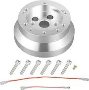 X AUTOHAUX Car 5 & 6 Hole Steering Wheel Short Hub Adapter Connector for T-Columns for Flaming River for Ididit Columns Steering Wheel Hub Adapter W/Non-telescopic Column for GM for Chevy