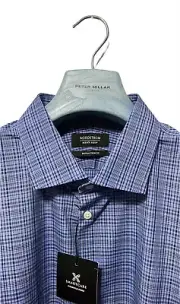 Nordstrom Men's Shop Smartcare Wrinkle Free Trim Fit Dress Shirt 17.5 / 34-35