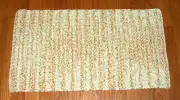 New Uniq Handmade Crochet 14x26 Rectangle Table Runner Mat Tan Brown Grn White