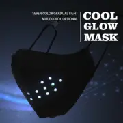 Adjustable LED Voice Face Mask Activated Luminous Light up Christmas LED Mask AU