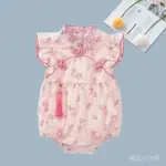 嬰兒衣服夏裝新生兒包屁衣中國風小旗袍女寶寶連身衣滿月爬服哈衣