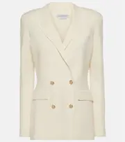 [Gabriela Hearst] Gabriela Hearst Bowen double-breasted virgin wool jacket AU 14 white