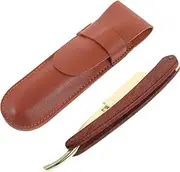 COHEALI Straight Razor Metal Vintage Folding Edge Steel Razors Shaving Knifes Hair Shaper Moustache Shaver with Wood Handle for Salon Home