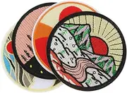 NOLITOY Sew on Rhinestone Patches Embroidered Appliqué Patches for Clothing Bags Shoes
