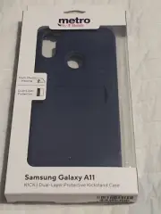 Samsung Galaxy A11 Dual-layer Protective Kickstand Case NAVY NIB