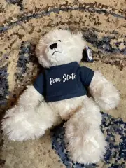 NWT Penn State University Plush Teddy Bear WHITE Penn State Football Bear