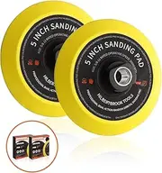 5 Inch Hook and Loop Backing Pad 5 Inch Backing Plate with 5/8-11 Threads Sanding Pad Angle Grinder Accessories Sanding Buffing Polishing,2 Pack