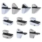 Frameless Brackets Glass Shelf Holder Cabinet Door clip Glass Door Clamp