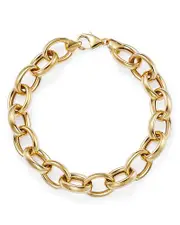 Bloomingdale's Fine Collection Thick Oval Link Chain Bracelet in 14K Yellow Gold