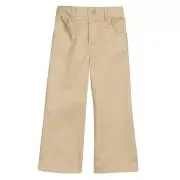 FRENCH TOAST TODDLER GIRLS KHAKI & NAVY FLAT FRONT PULL ON PANT
