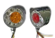 2 x 12V UNIQUE RED/YELLOW LED CORNER SIDE MARKER LIGHTS TRUCK MOTORHOME VAN 4x4