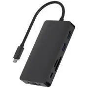 J.Burrows USB-C to 9-in-1 Multi Port Dock with DP1.4 Alt Mode New Free Postage