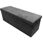 Sorbus Chest Bench Storage Box 43" L x 15" W x 15" H Collapsible Fabric Black