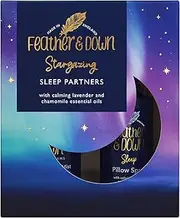 Feather & Down Sleep Partners Gift Set: 50ml Pillow Spray & 50ml Calming Sleep Mist - Lavender & Chamomile Essential Oils for Relaxation and Deep Sleep