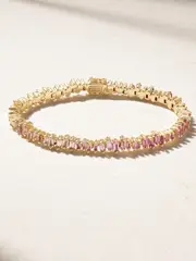 [Suzanne Kalan] Suzanne Kalan - 18-karat Gold, Sapphire And Diamond Tennis Bracelet - One size One size Gold